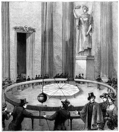 Foucault usando seu pêndulo para demonstrar a rotação da Terra, Paris, 1851 1887 de Unbekannt