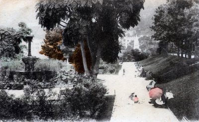 Fonte em um jardim público, Hong Kong, século XX de Unbekannt