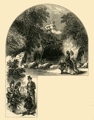 Fonte nos jardins de Surrey, c1878. de Unbekannt