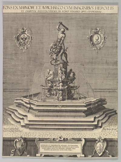 Fonte de Hércules em Augsburg Copy, 1602. de Unbekannt