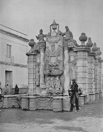 Fonte das águas caindo, cidade do México, c1897. de Unbekannt
