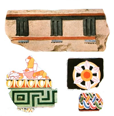 Fragmentos de decoração de Delos, Grécia, 1928. de Unbekannt