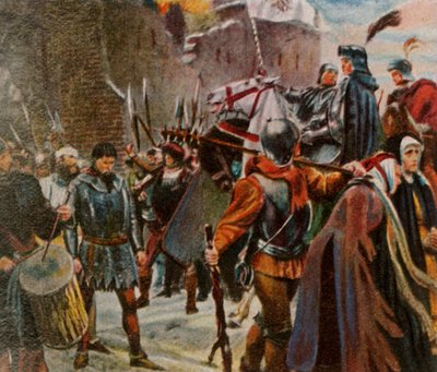 Frederick I, Margrave de Brandemburgo, derruba os Quitzows, 1414, 1936. de Unbekannt