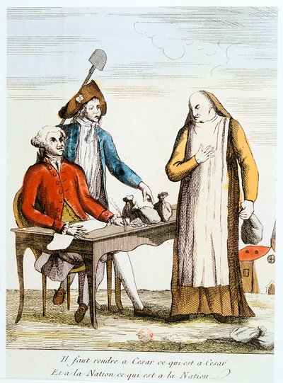 Revolução Francesa 1789: anti-clericalismo de Unbekannt