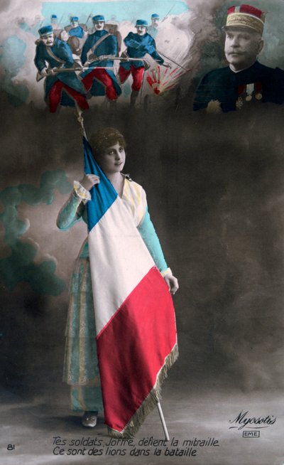 Cartão postal francês da Primeira Guerra Mundial, 1914-1918 de Unbekannt