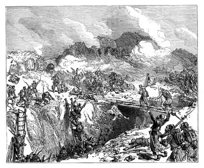 Ataque francês aos Malakoff, século XIX de Unbekannt