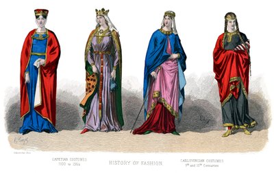 Traje francês: Capetian, Carlovingian, 1882 de Unbekannt