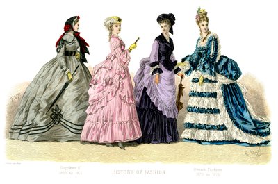 Traje francês: Napoleão III, Modas presentes, 1882 de Unbekannt