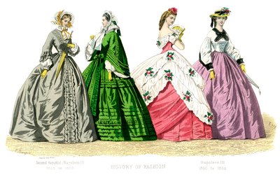 Traje francês: Segunda República, Napoleão III, 1882 de Unbekannt