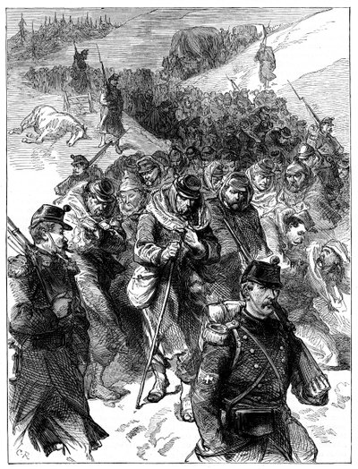 Retiro francês para a Suíça, 30 de janeiro a 1 de fevereiro de 1871 c1880 de Unbekannt