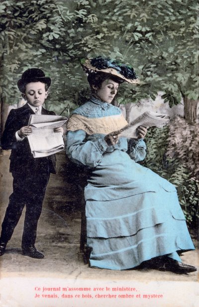 Cartão romântico francês, c1900 de Unbekannt