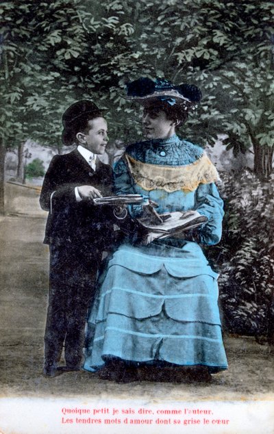 Cartão romântico francês, c1900 de Unbekannt