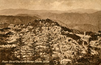 De Christ Church ao castelo de Gorton, Simla, c1918-c1939. de Unbekannt