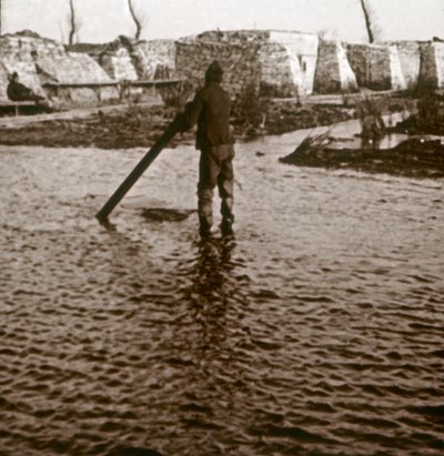 Linha da frente, Ramskapelle, Bélgica, c1914-c1918 de Unbekannt