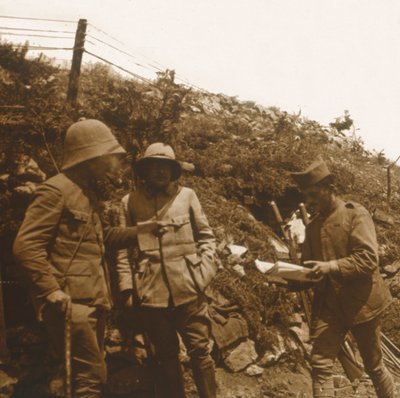 Linha da frente em direção a Monastir, Sérvia, c1916 de Unbekannt