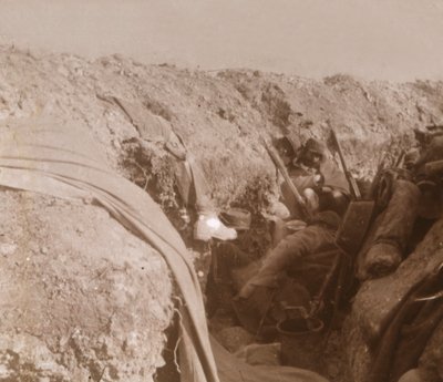 Trincheiras da linha de frente, Beauséjour, norte da França, c1914-c1918 de Unbekannt