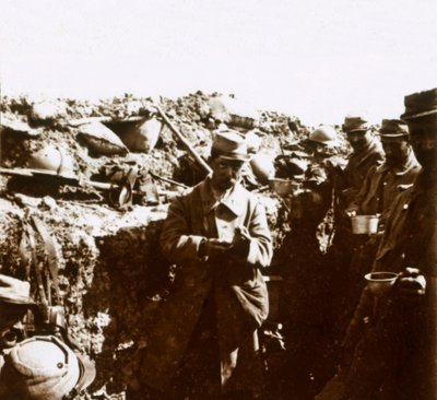 Trincheiras da linha de frente, c1914-c1918 de Unbekannt