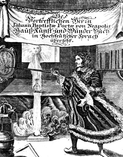 Frontispício de Magia Naturalis por Johannes Baptista della Porta, 1715 de Unbekannt