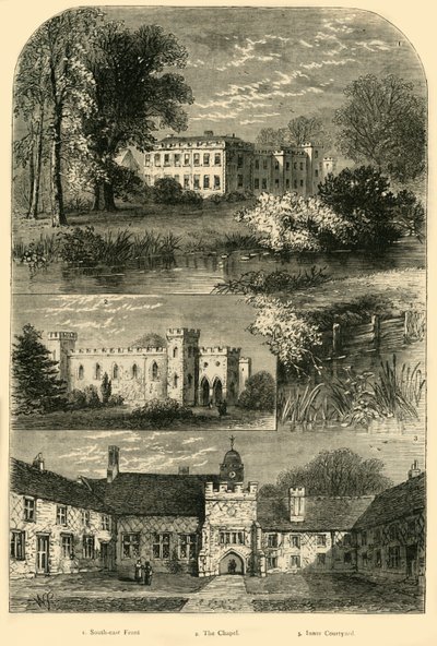 Palácio de Fulham em 1798, c1878. de Unbekannt