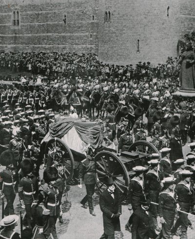 Procissão fúnebre do rei Eduardo VII, Windsor, 20 de maio de 1910. de Unbekannt