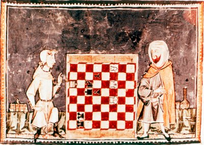 Jogo de xadrez entre um cruzado e um sarraceno, século XIII de Unbekannt