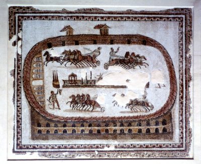 Jogos, mosaico romano de Cartago, século II dC de Unbekannt