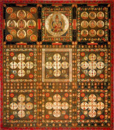 Mandala Garbhadhatu, século VIII de Unbekannt