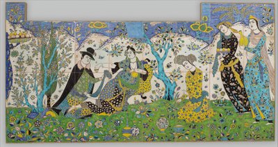 Garden Gathering, Irã, 1640-50. de Unbekannt