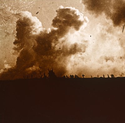 Ataque de gás, Verdun, norte da França, c1914-c1918 de Unbekannt