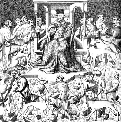 Gaston Phoebus ensinando a arte do venery, século XV 1849 de Unbekannt