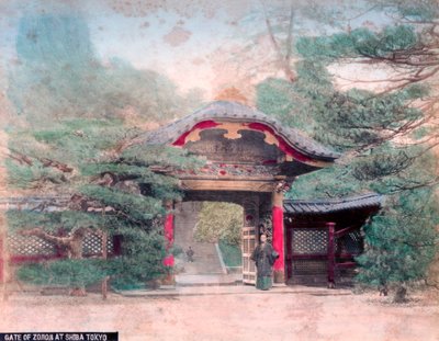 Portão do templo budista de Zojoji, Shiba Park, Tóquio de Unbekannt