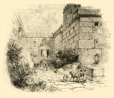 Portão dos Leões em Micenas, 1890. de Unbekannt
