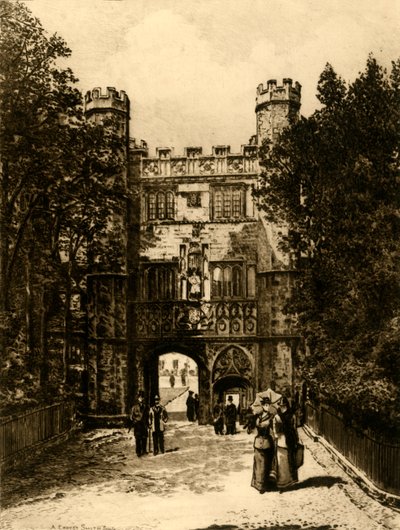 Portal da faculdade da trindade, Cambridge, 1898. de Unbekannt