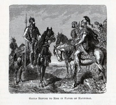 Os gauleses se recusam a subir em favor de Hannibal, 1882 de Unbekannt