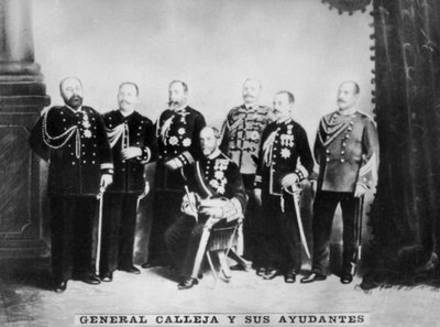 General Calleja e sua equipe, c1910 de Unbekannt