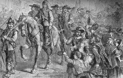 General Dalzell Entrando em Edimburgo, julho de 1666, c1880 de Unbekannt