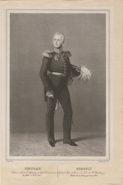General Ivan Savvich Gorgoli, chefe da polícia de São Petersburgo, 1822 de Unbekannt