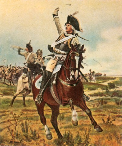 O general Seydlitz dá o sinal para avançar em Rossbach, em 5 de novembro de 1757, 1936. de Unbekannt