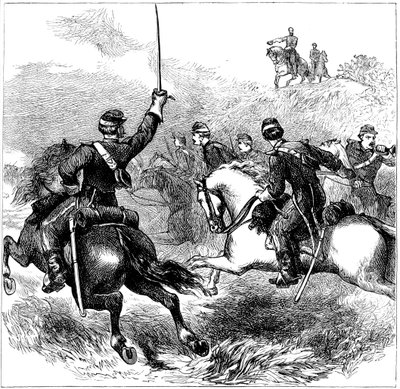 General Sheridan em Cedar Creek, Virgínia, Guerra Civil Americana, 1864 c1880 de Unbekannt