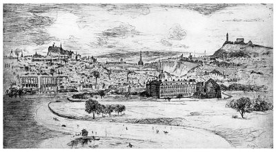 Vista geral de Edimburgo, a partir de Arthurs Seat, 1900 de Unbekannt