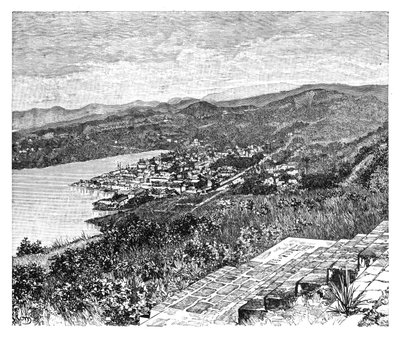 Vista geral de Castries, St Lucia Island, c1890 de Unbekannt