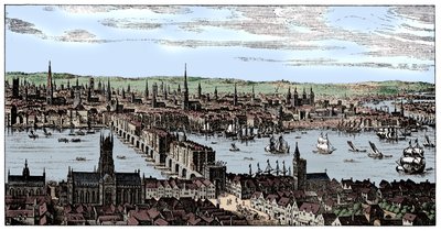 Vista geral de Londres, 1666, 1909. de Unbekannt