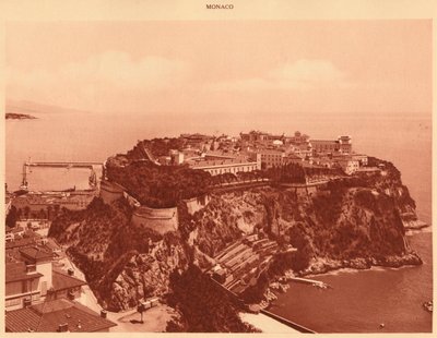 Vista geral do Principado de Mônaco, 1930. de Unbekannt