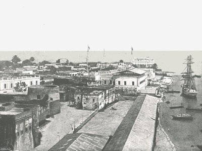 Vista geral da capital, Zanzibar, 1895. de Unbekannt