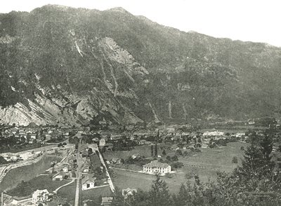 Vista geral da cidade de Interlaken, Suíça, 1895. de Unbekannt