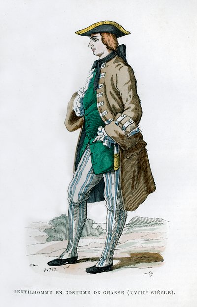 Cavalheiro em traje de caça, século 1882-1884 de Unbekannt