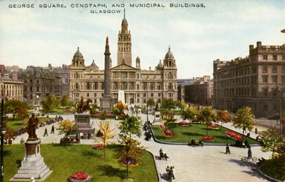 George Square, Cenotaph e Municipal Buildings, Glasgow, finais do século XIX a princípios do século XX. de Unbekannt
