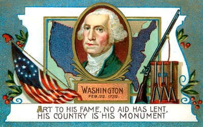 George Washington 1732-1799, presidente americano, século XVIII de Unbekannt