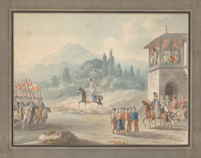 Revisão da cavalaria georgiana, c. 1780 de Unbekannt