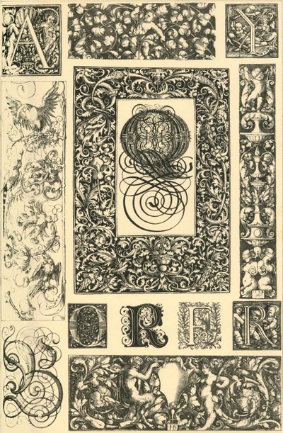 Ornamentos tipográficos renascentistas alemães, 1898. de Unbekannt